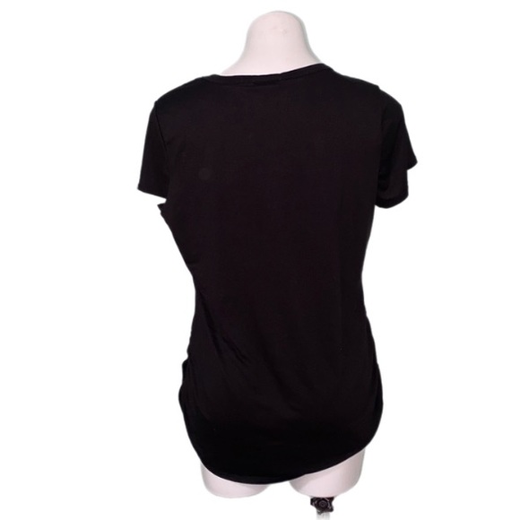 Bebe on the way Black Graphic Maternity T-Shirt sz lg - Picture 2 of 3
